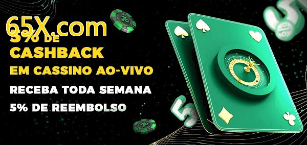 Promoções do cassino ao Vivo 65X.com